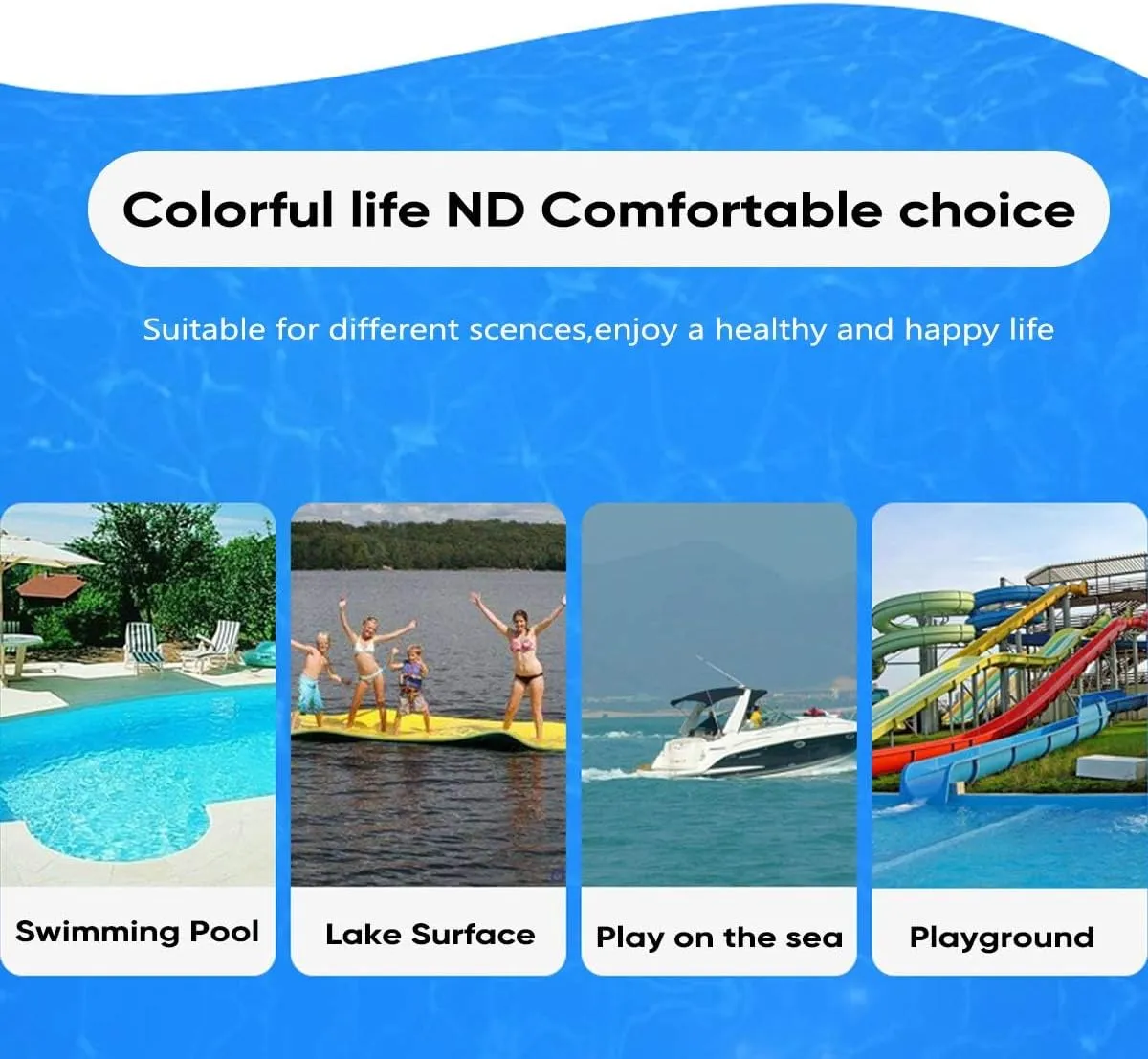 Lily Pad Floating Mat, 6'/9'/12'/18’ Floating Water Mat, 3-Layer Tear-Resistant XPE Foam Water Mat for Lake, Water Recreation Pool, Beach, Ocean(12'Yellow)