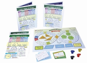 Lines, Angles & Circles Learning Center Game - Grades 3-5