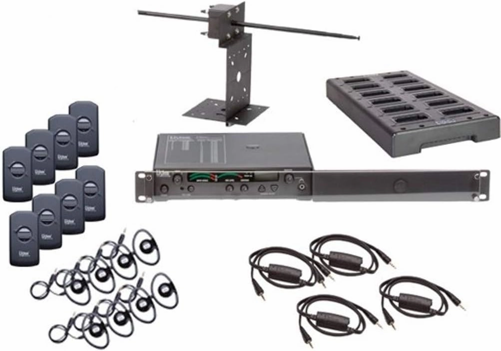 Listen Technologies MH-01-01 Meeting House System, Integrated Neck Loop/Lanyard with DSP Loop Driver, Includes Drop-in Charging/Dispensing Station, Optimum Range of Up to 305m (1000 ft)