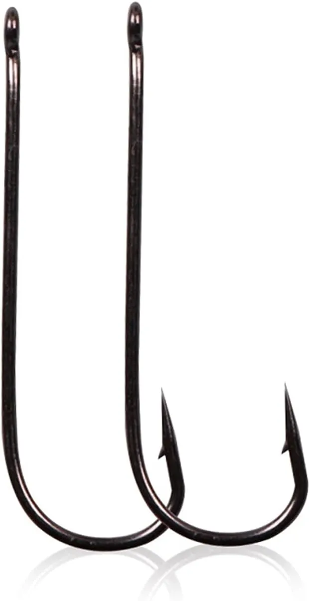 Liudan Fishing Hook 30pcs/lot Carbon Steel Large Long Stem Fishing Hook Sea Hooks Pint Hook Eye Barber Fishing Accessories Fishing Hooks