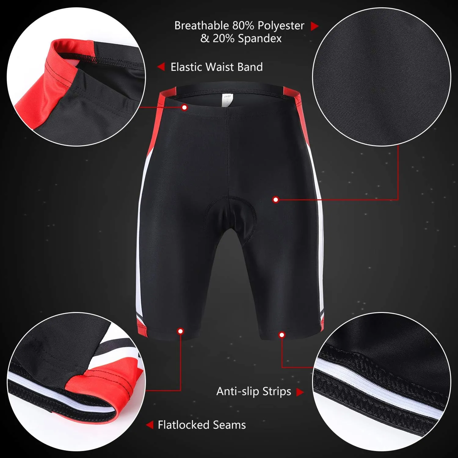 Lixada Men's Cycling Jersey Short Sleeve with Padded Shorts Quick-Dry Summer Short Bike Clothing Bicycle Shirts Pants Set