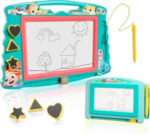 Lollipop Cocomelon Double Sketcher: Magnetic Drawing Board for Toddlers 3 , Learning Toy with Magnetic Pen and Shapes- Cocomelon Toy for Boys and Girls