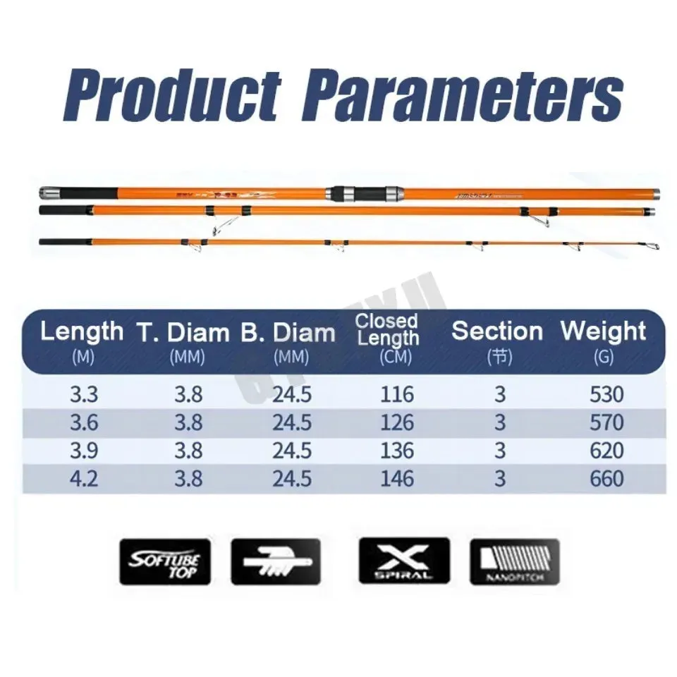 Long Lure Rod Surf Spinning / Fishing Rod