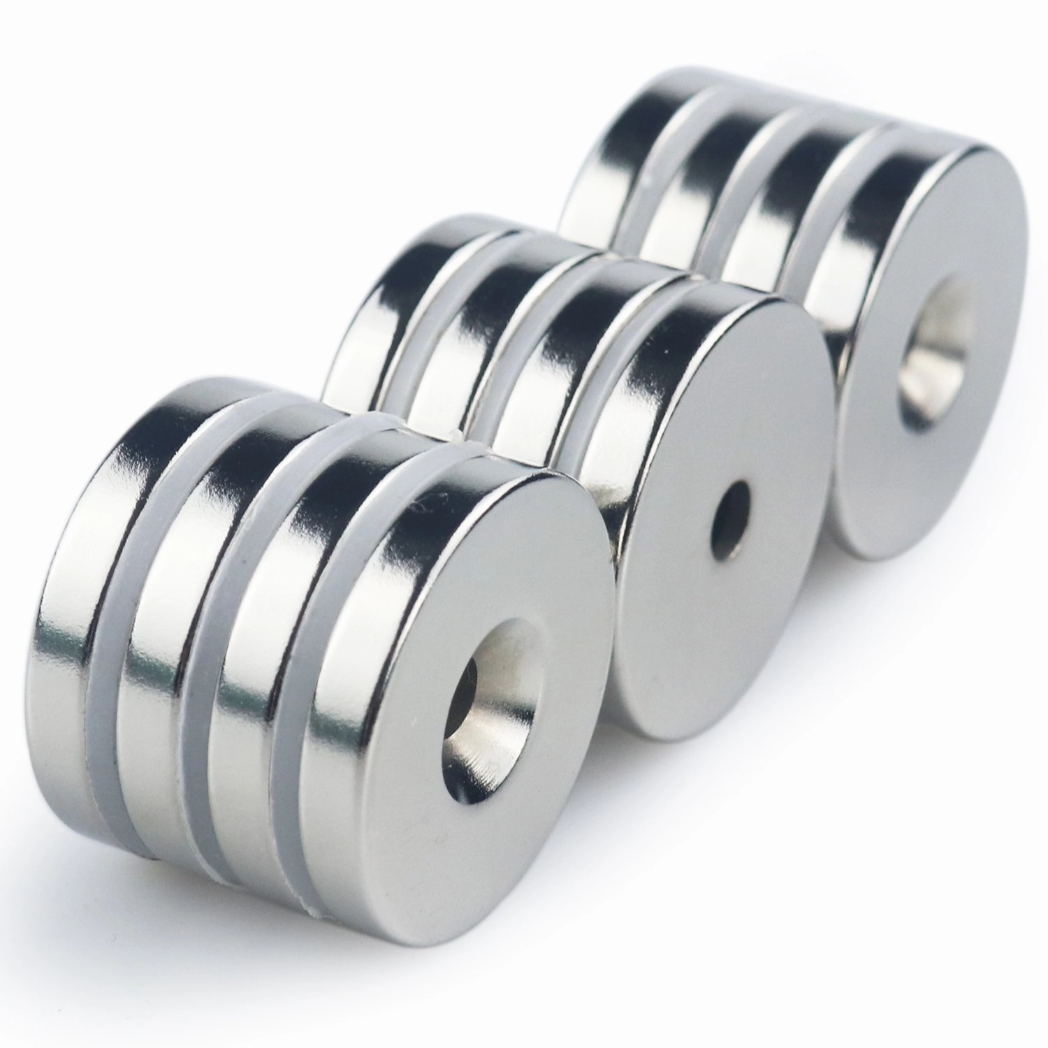 LOVIMAG Neodymium Disc Countersunk Hole Magnets, 1.26 inch x 0.2 inch Strong Permanent Rare Earth Magnets with Screws - Pack of 12