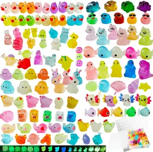 Luminous Mini Resin Animals 120Pcs Mini Resin Animal Glow in The Dark All Kinds of Small Animals Marine Life Hide Garden Aquarium Dollhouse Office Party Game Home Decor (120PCS)