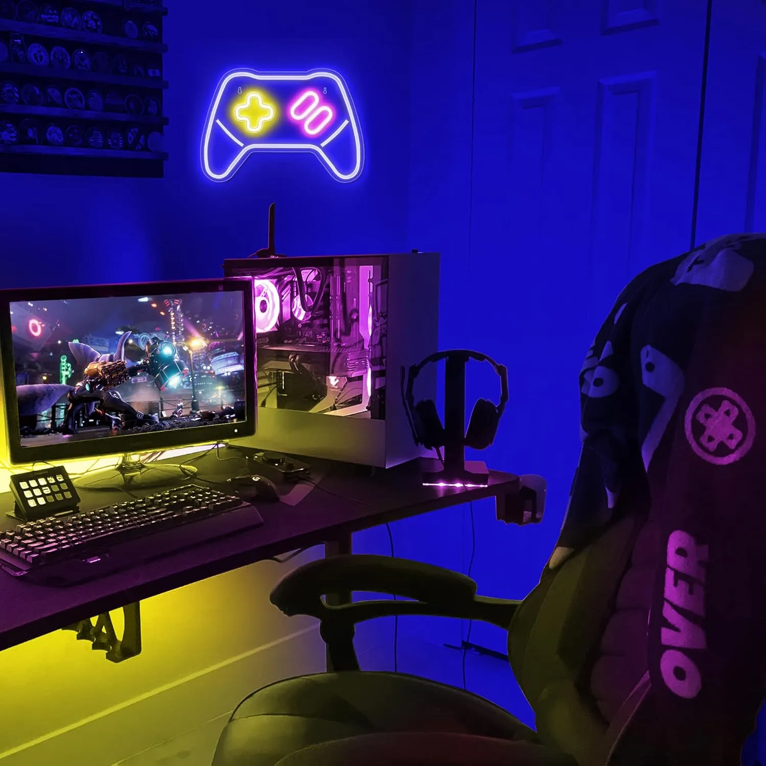Lumoonosity Game Controller Neon Signs Neon Sign for Video/PC Gamer, Teen Boys' Gift - LED Signs for Wall, Bedroom, Game Room Decor - Cool Gaming Console Neon Light