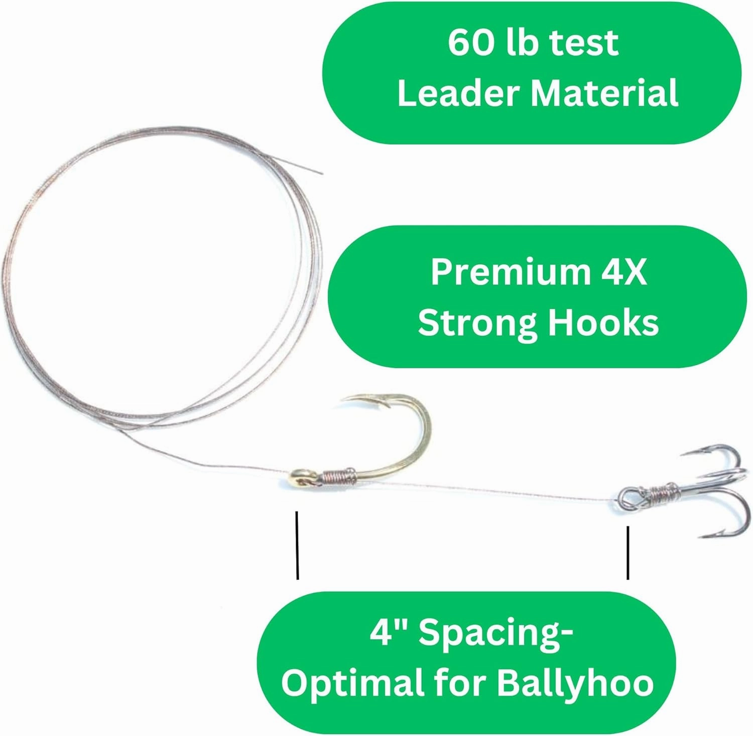 Lures Rigging | A Compliment to TrollTrue Brand Lures | Easy, Fast, and Consistent Way to Rig Ballyhoo and Cigar Minnows | Pack of 3