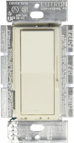 Lutron DVSCLV-10P-BI Diva 800-watt Single Pole Magnetic Low-Voltage Dimmer, Biscuit