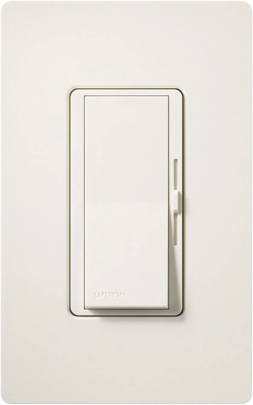 Lutron DVSCLV-10P-BI Diva 800-watt Single Pole Magnetic Low-Voltage Dimmer, Biscuit