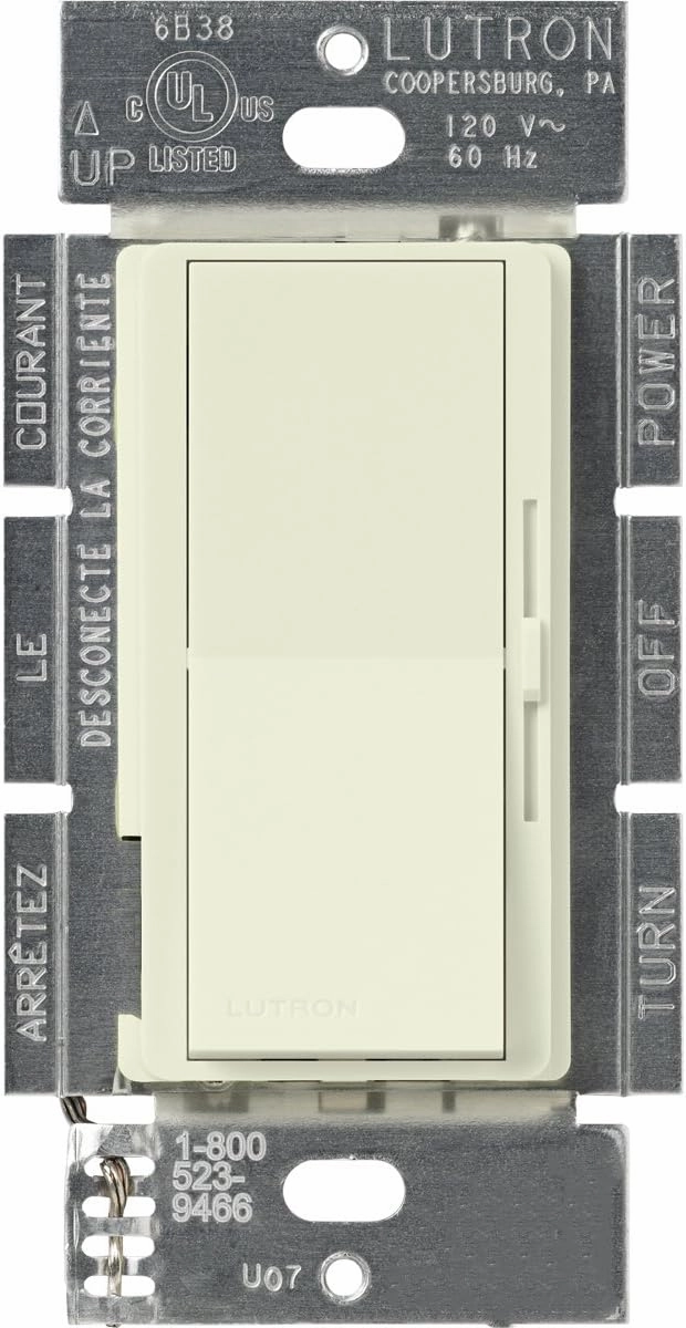 Lutron DVSCLV-603P-BI Diva Magnetic Low-Voltage Dimmer, Biscuit