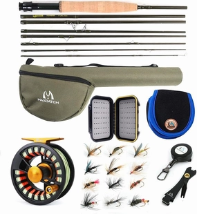 M MAXIMUMCATCH Maxcatch Alltime Travel Fishing Rod-Ultra Compact for Backpacking 8-Piece 9ft with Rod Tube (Size: 5/6/8wt)