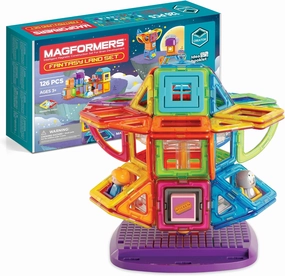 Magformers Fantasy Land 126Pc Set | Magnetic Tiles for STEM Development, Education, and Critical Thinking | Magnetic Blocks and Building Tiles to Develop Problem-Solving Ability and Shape Recognition