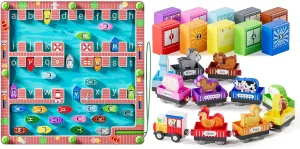Magnetic Alphabet Maze & Wooden Magnetic Trains