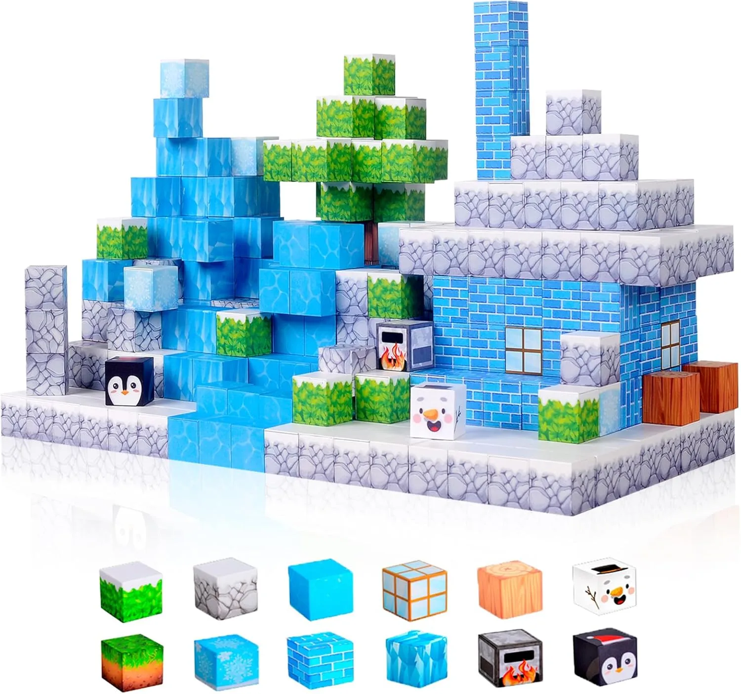 Magnetic Blocks - 92 PCS Magnetic Building Blocks Cubes Stacking,STEM Sensory Toys for Toddlers Gifts for 3  Years Old Boys & Girls, Creativity Cultivation Toys