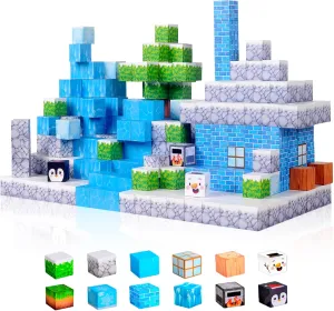 Magnetic Blocks - 92 PCS Magnetic Building Blocks Cubes Stacking,STEM Sensory Toys for Toddlers Gifts for 3  Years Old Boys & Girls, Creativity Cultivation Toys