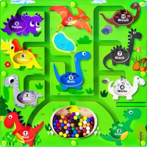 Magnetic Color and Number Maze,Montessori Toys for 3 4 5 Year Old Boys Girls,Wooden Puzzle Activity Board,Gifts for Preschool Sensory Activities for Toddlers.