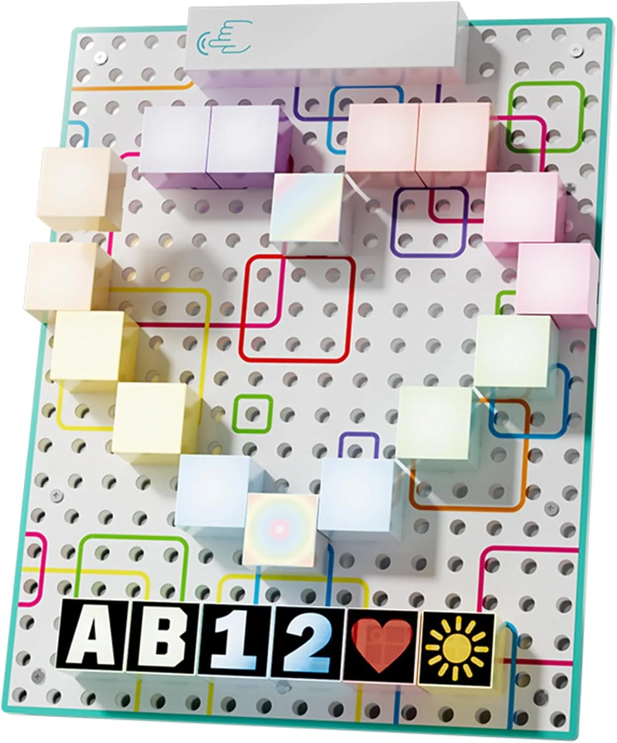 Magnetic Light-Up Building Blocks Set - Magnetic Geometric Building Blocks for Kids, STEM Educational Toys Montessori Sensory Magnet Toys for Toddlers