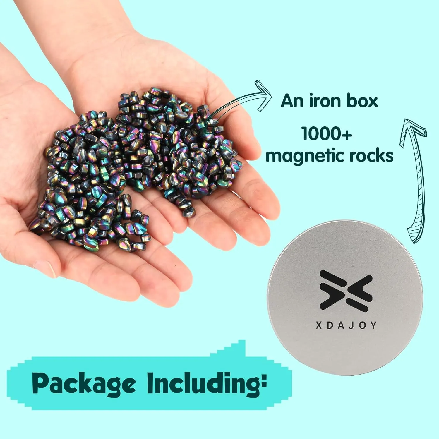 Magnetic Putty Colorful Over 1000PCS Mini Magnet Balls Ferrite Stones Magnetic Fidget Satisfying Desk Toys Fidget Putty for Adults and Desk Toys for Office