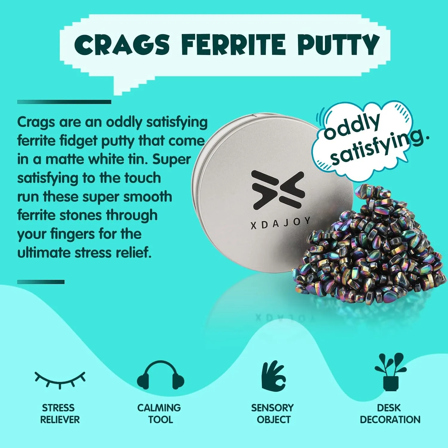 Magnetic Putty Colorful Over 1000PCS Mini Magnet Balls Ferrite Stones Magnetic Fidget Satisfying Desk Toys Fidget Putty for Adults and Desk Toys for Office
