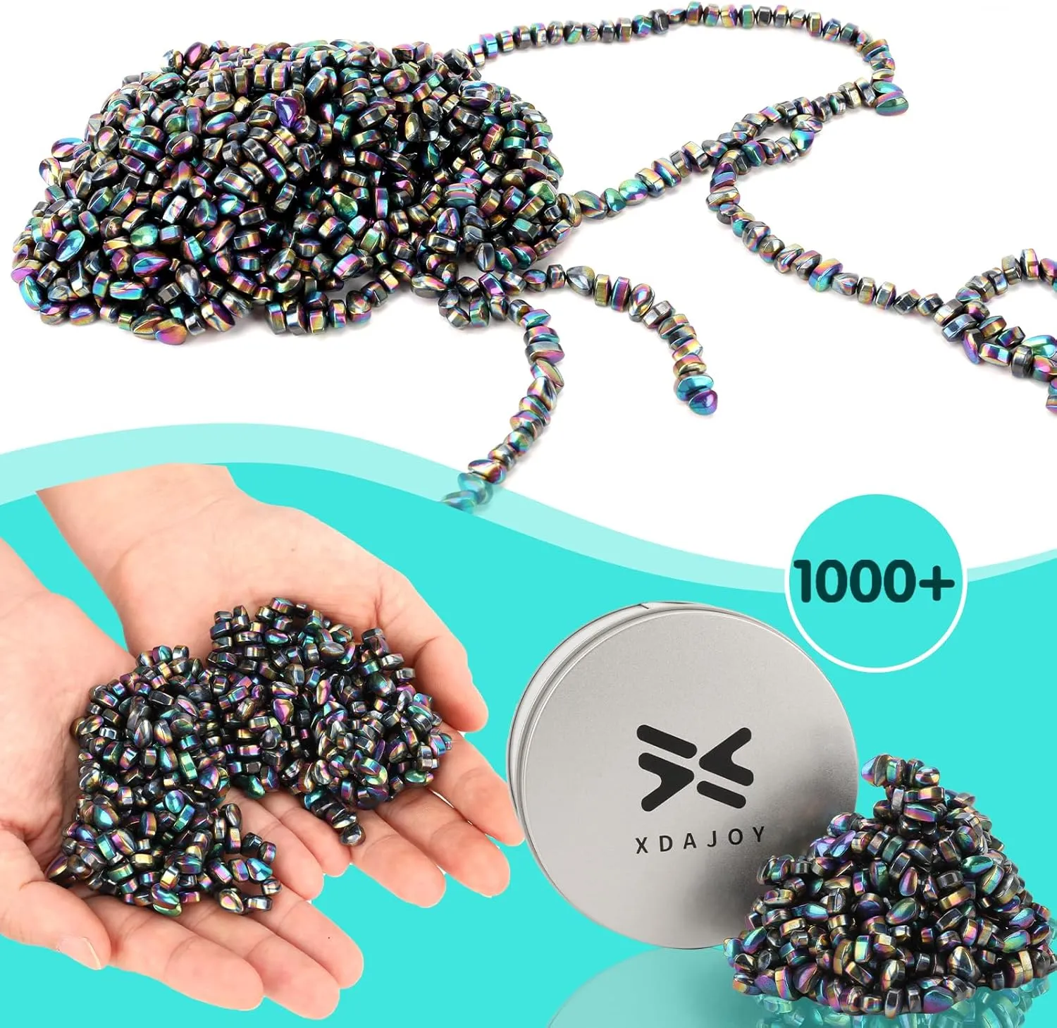 Magnetic Putty Colorful Over 1000PCS Mini Magnet Balls Ferrite Stones Magnetic Fidget Satisfying Desk Toys Fidget Putty for Adults and Desk Toys for Office