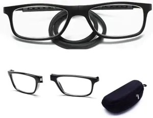 Magnetic Reading Glasses for Men or Women, Computer Readers,Adjustable Temples, Magnetic and Easy to Carry With Glasses Case