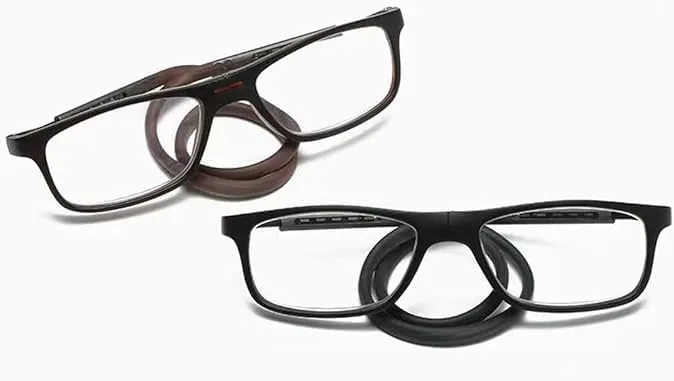 Magnetic Reading Glasses for Men or Women, Computer Readers,Adjustable Temples, Magnetic and Easy to Carry With Glasses Case