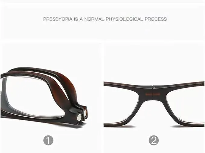 Magnetic Reading Glasses for Men or Women, Computer Readers,Adjustable Temples, Magnetic and Easy to Carry With Glasses Case