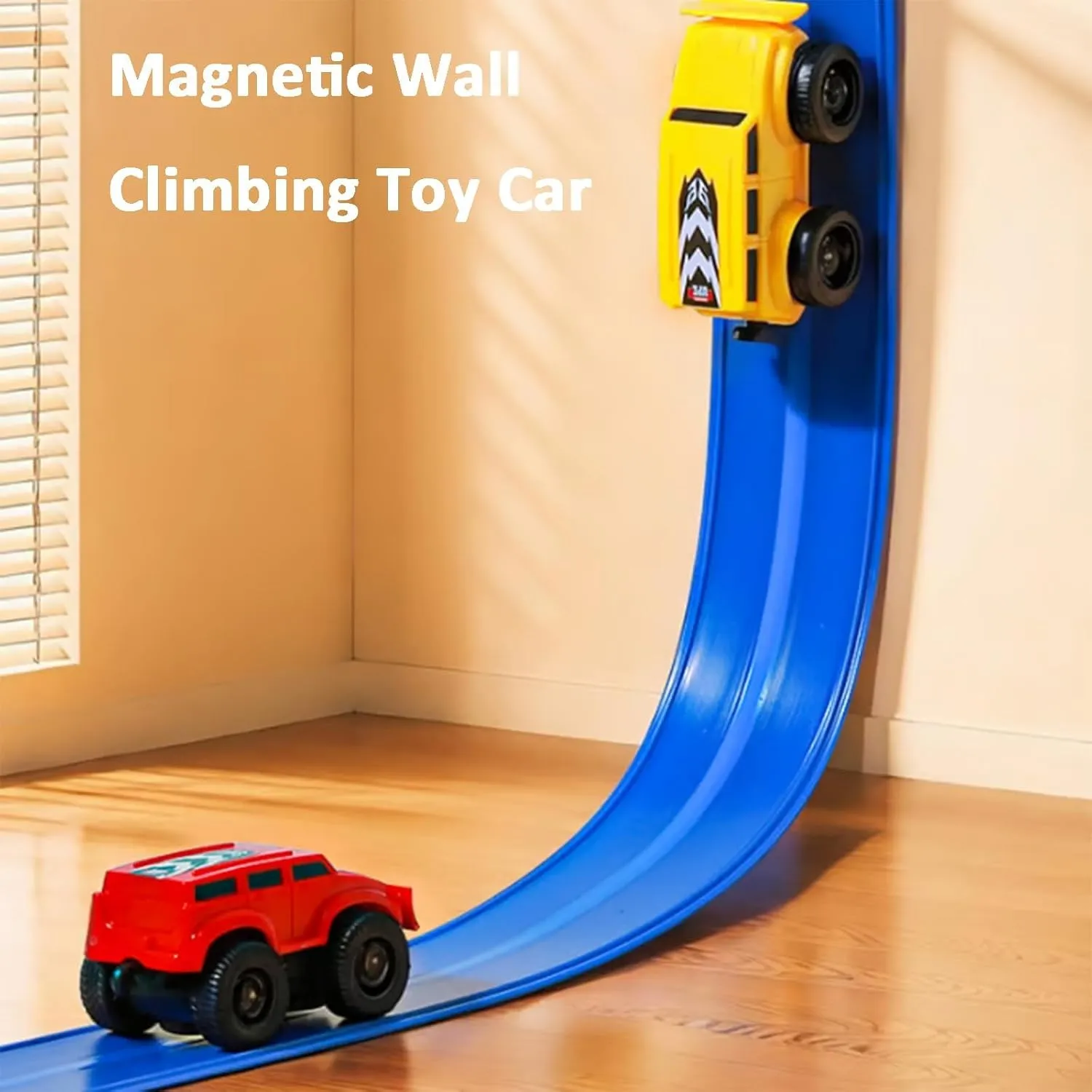 Magnetic Wall Climbing Toy Car, Yearpilrim Magnetic Wall Climbing Toy Car, Anowadays Inertial Magnetic Levitation Car Toy, That Drive on Walls and Ceiling (1 Set)