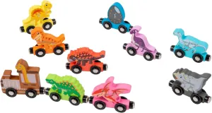 Magnetic Wooden Dinosaur Train Set for Toddlers Ages 3 4 5 Number Train Cars Educational Montessori Toys Preschool Learning Activities for Kids Boys and Girls
