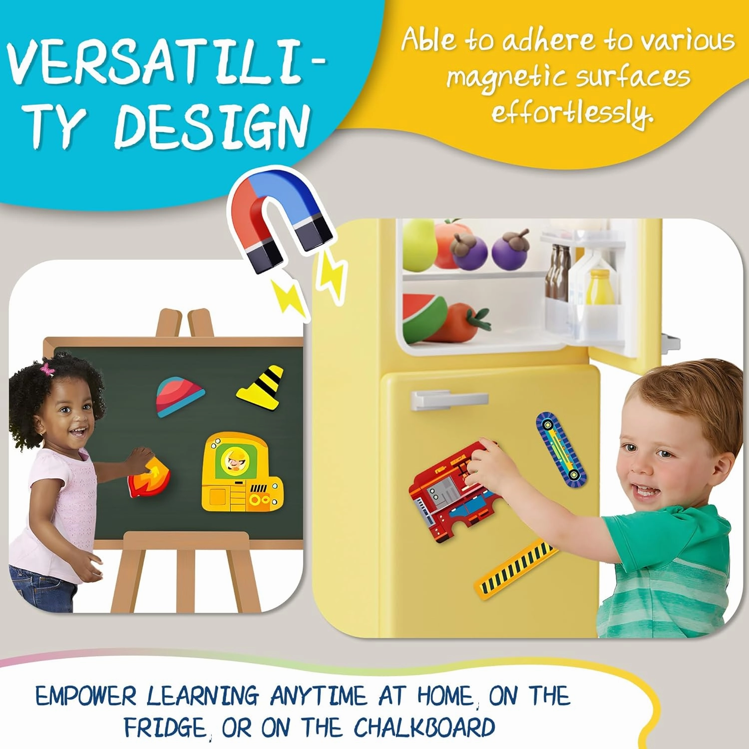 Magnetic Puzzles for Kids Ages 4-8 - 71 PC Educational Vehicle Magnetic Book, Dress-Up Game & Preschool Toddler Learning Activities, Travel-Friendly STEM Toy, Fridge Magnets for Toddlers Ages 1-3 3-12