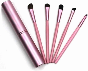 Makeup Brush 5pcs Travel Portable Mini Eye Makeup Brushes Set Smudge Eyeshadow Eyeliner Eyebrow Brush Lip Make Up Brush Kit Professional Cosmetic Products (Color : D)