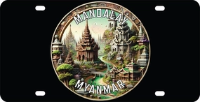 Mandalay Myanmar Souvenir Destination Metal Plaque - Wall Decoration