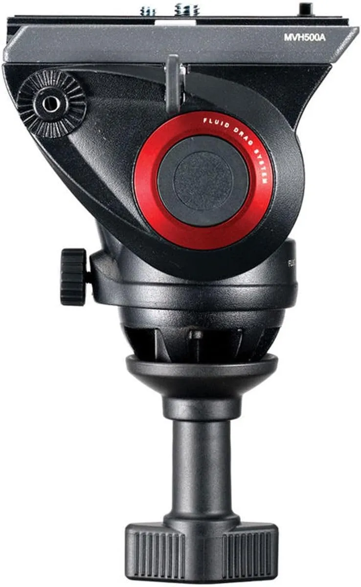 Manfrotto MVK500AM Lightweight Fluid Video System with Twin Legs and Middle Spreader (Black)