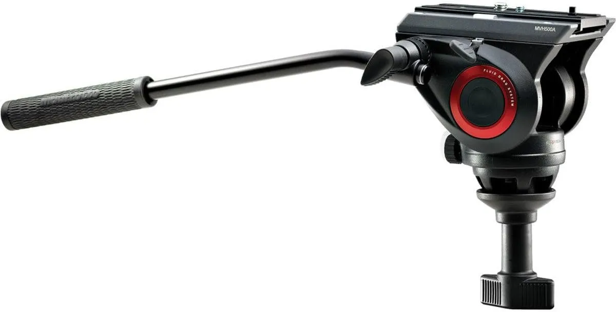 Manfrotto MVK500AM Lightweight Fluid Video System with Twin Legs and Middle Spreader (Black)