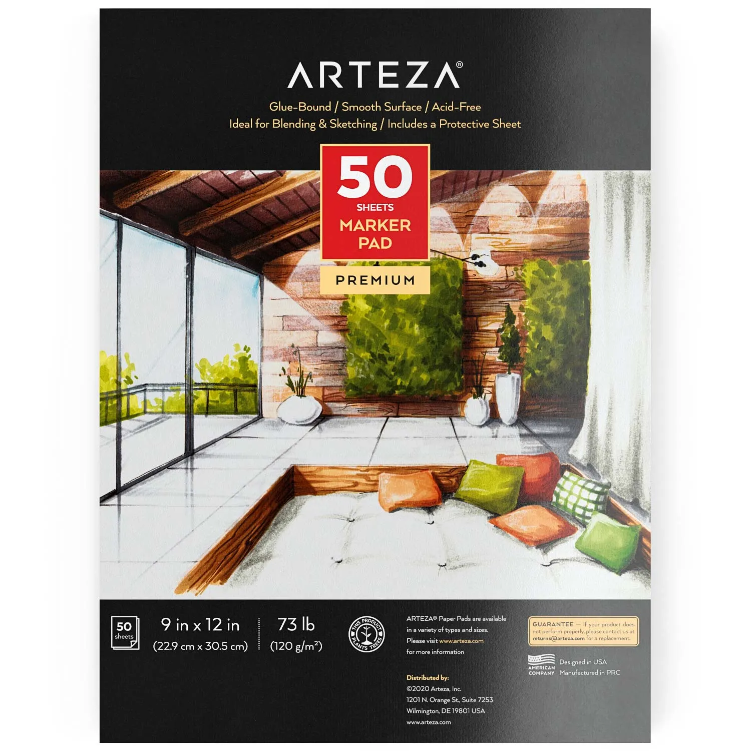 Marker Paper Pad, 22.9cm x 30.5cm, 50 Sheets