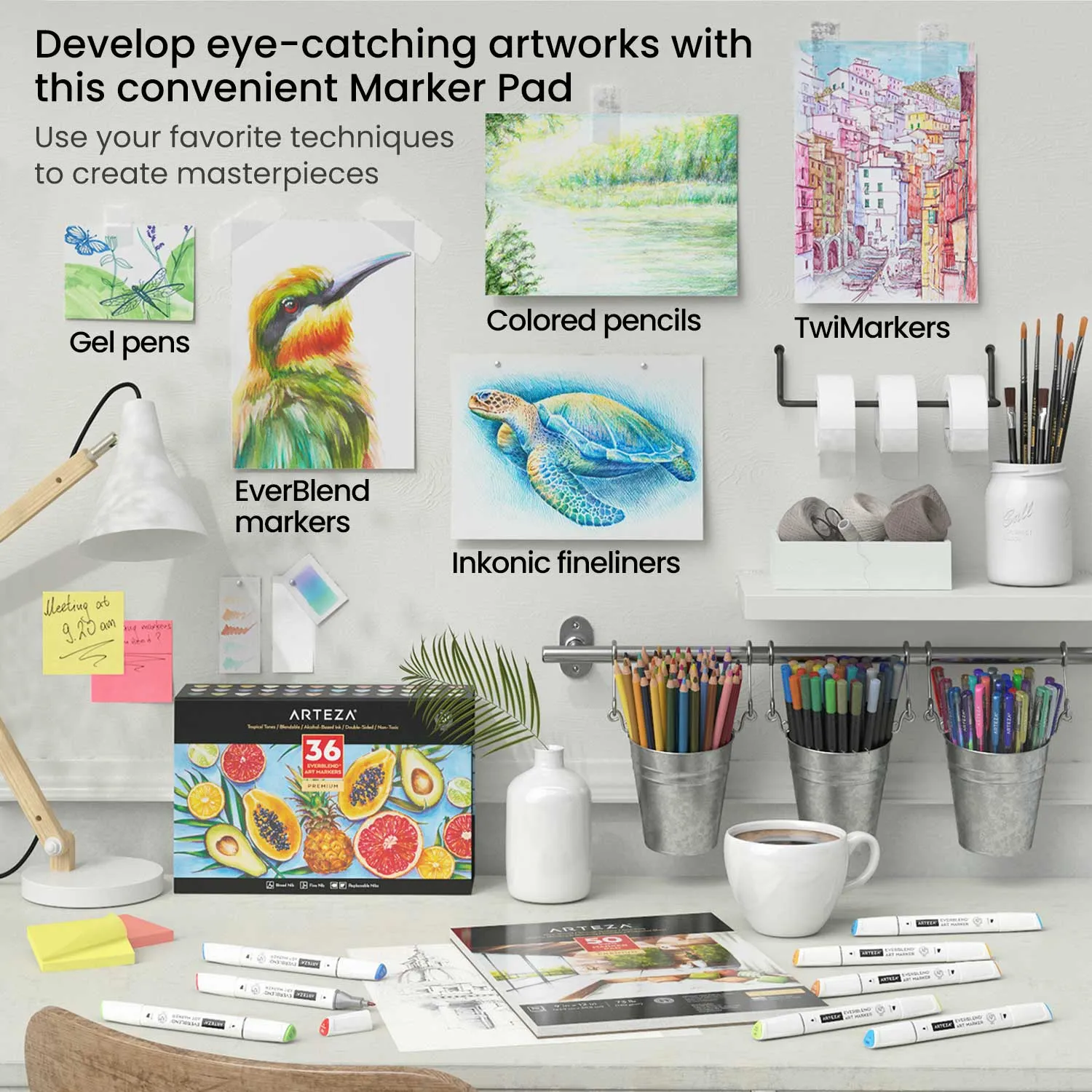 Marker Paper Pad, 22.9cm x 30.5cm, 50 Sheets