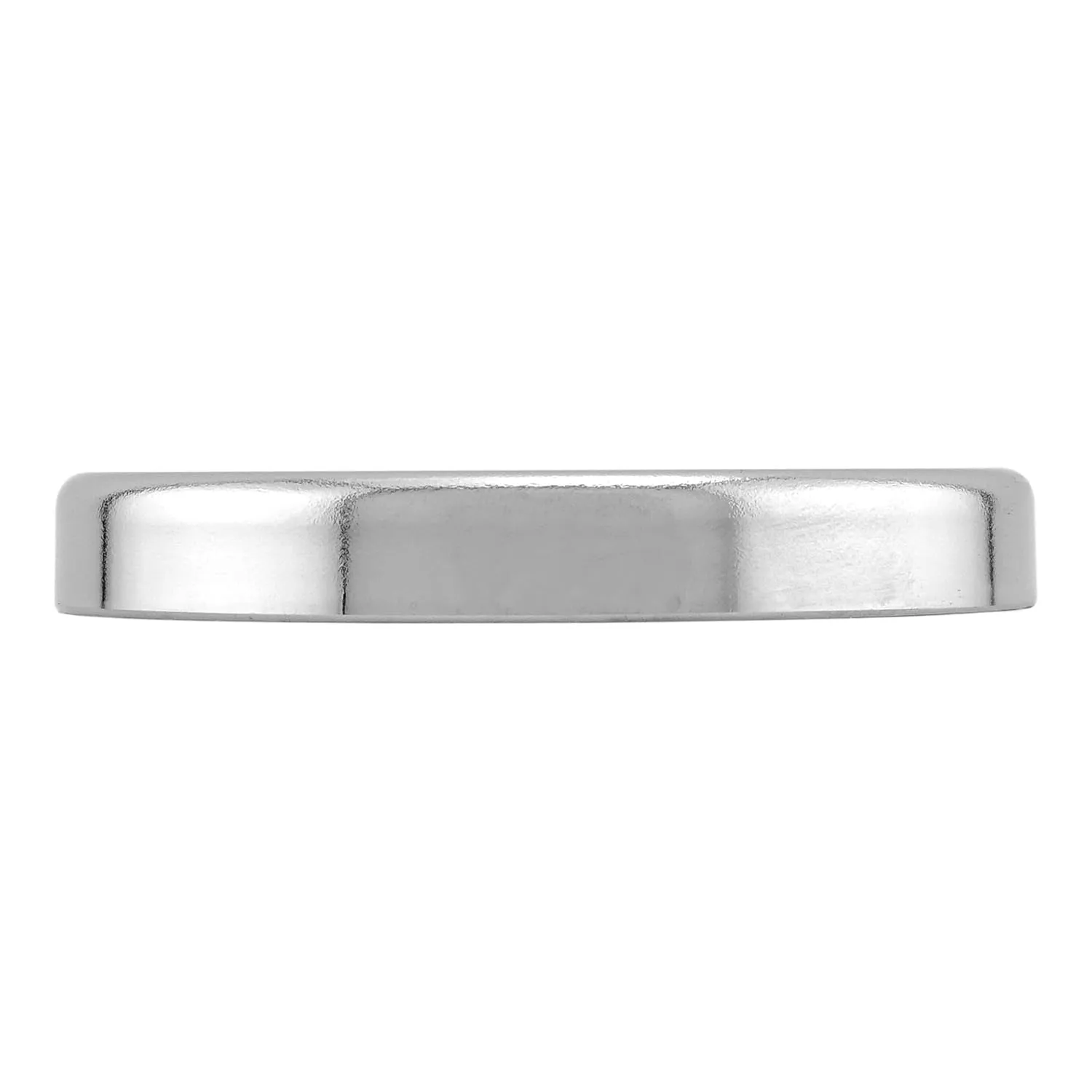 Master Magnetics Ceramic Round Base Magnet Fastener Pack - Heavy-Duty Strong Magnets - 95 lb Pull Each - Nickel-Plated - 3.20'' Diameter - 0.270'' Hole - 0.445'' Thick - 2-Pack