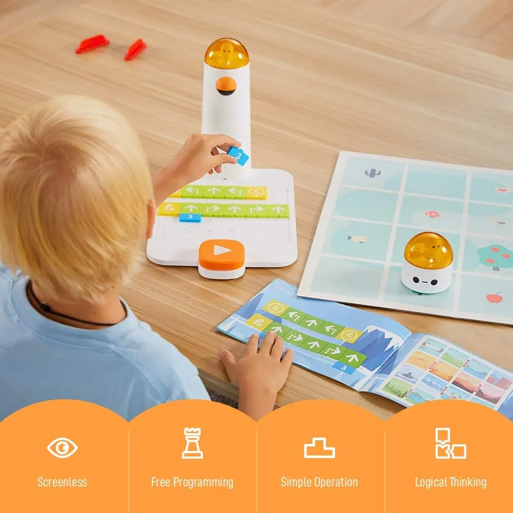 Matatalab Pro Set Coding Robot for Kids Ages 4 , STEM Educational Toy for Kids, Entry-Level Programming DIY Mechanical Building Blocks Robot, Learn to Code with Game