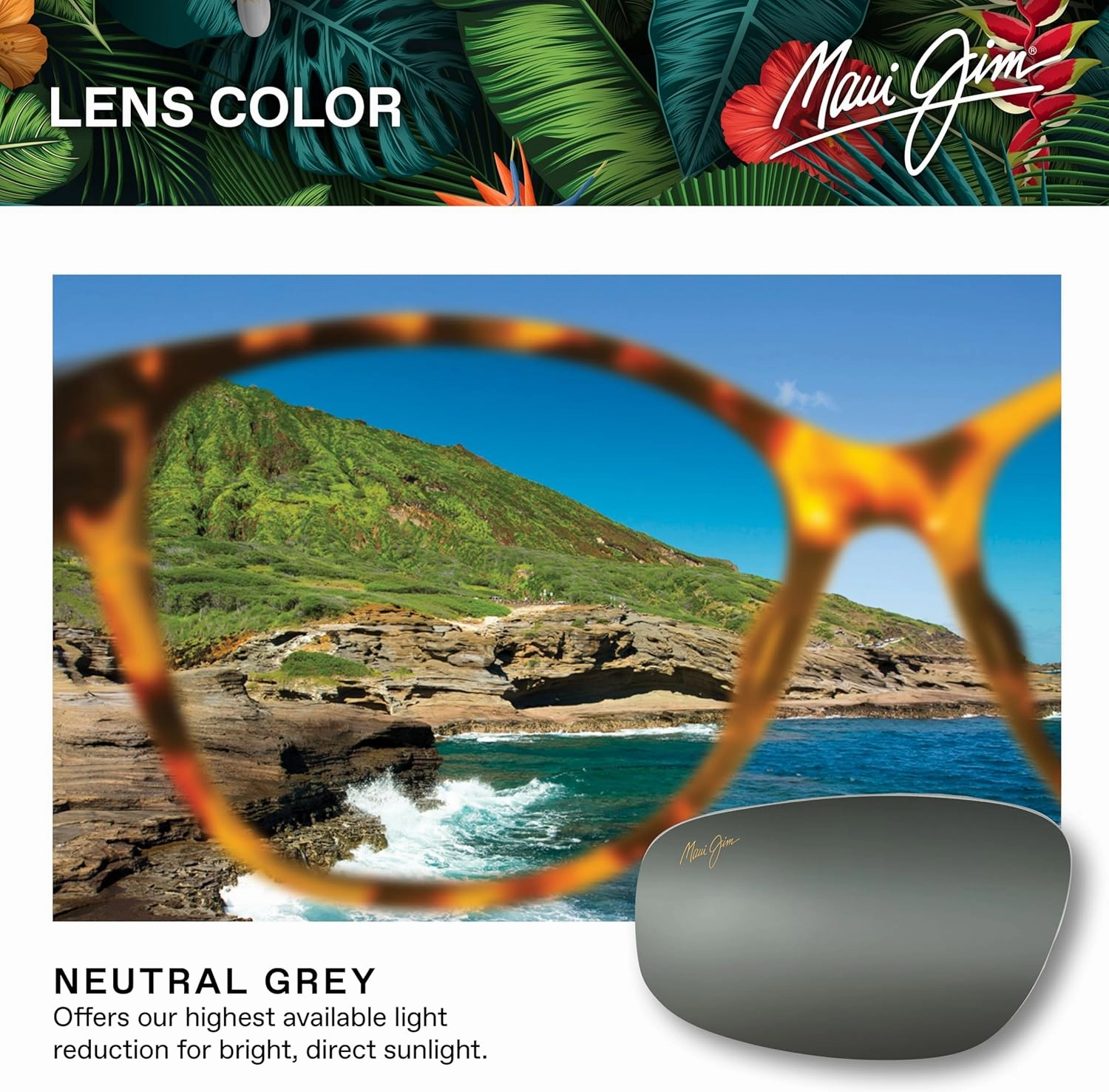 Maui Jim Hiapo Af Rectangular Sunglasses