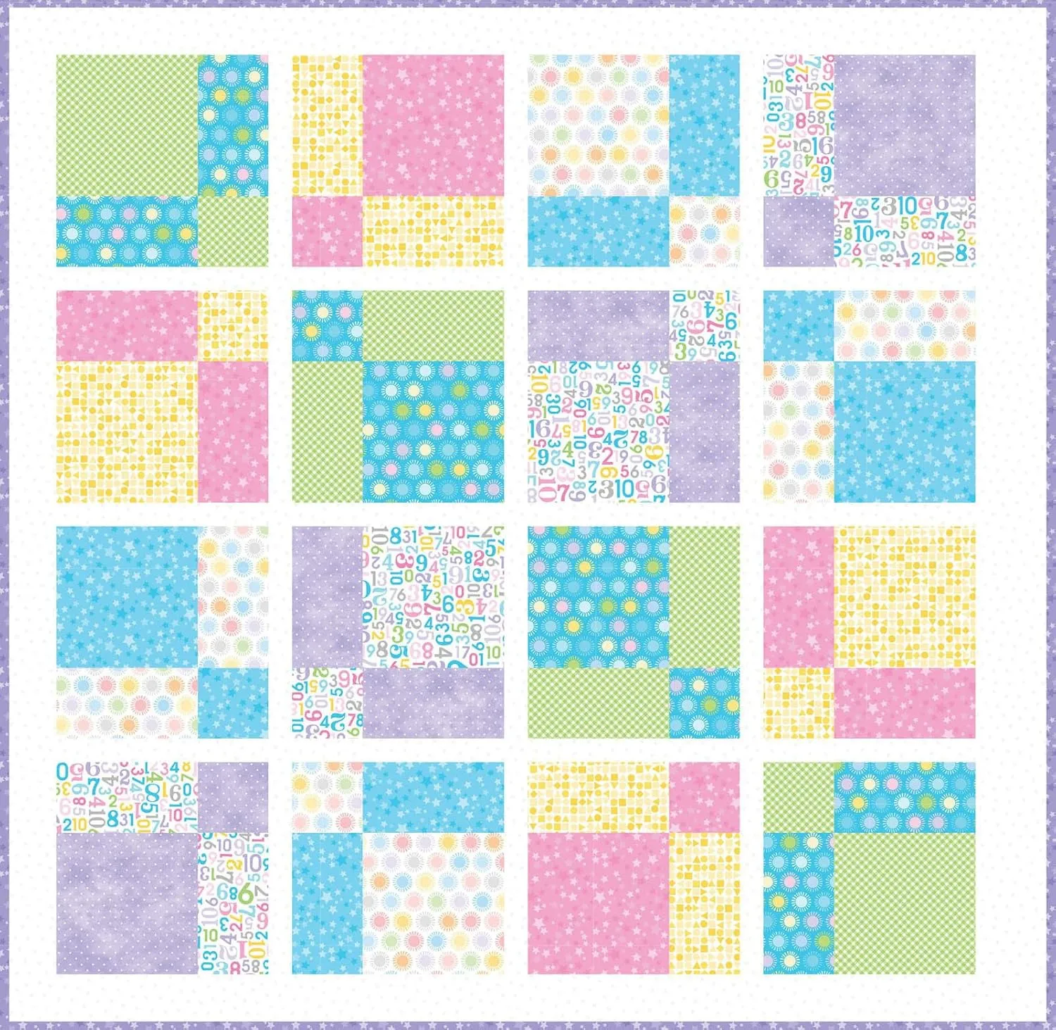 Maywood Studio Playtime Flannel Two by Two: Pink Quilt Kit
