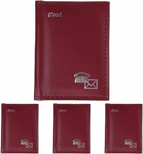 Mead Mini Telephone & Address Book, Assorted Colors, Color Selected for You, 1 Count (67142) (Pack of 4)