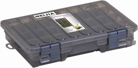 MEIJIA Outdoor Fishing Tackle Boxes, Plastic Box, Plastic Storage Organizer Box with Removable Dividers - Fishing Tackle Storage,Brown