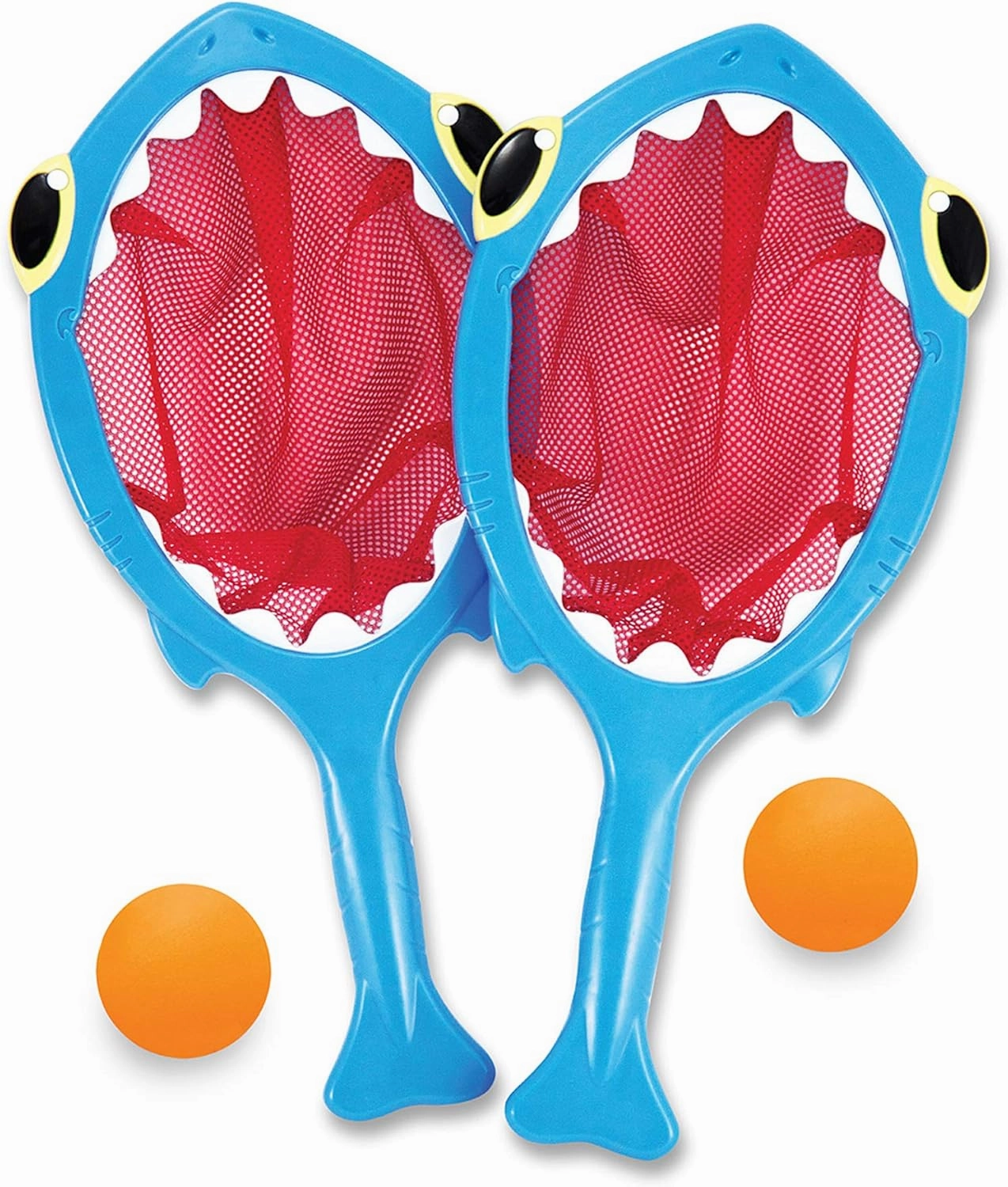 Melissa & Doug Sunny Patch Spark Shark Toss and Catch Net Pool Game With 2 Balls