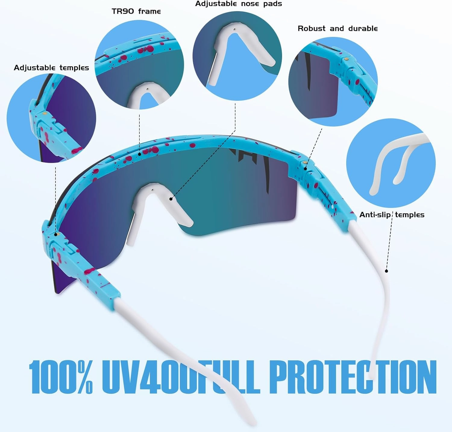 Men and Women Baseball Sunglasses Youth Fishing Golfing Mountaineering Riding Adjustable Polarized Sunglasses