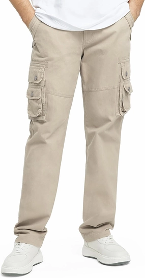 Men's Cargo Pants with 8 Pockets Ripstop Cotton Cargo Pants for Men Hiking Camping Fishing Running