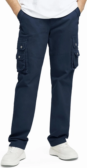 Men's Cargo Pants with 8 Pockets Ripstop Cotton Cargo Pants for Men Hiking Camping Fishing Running