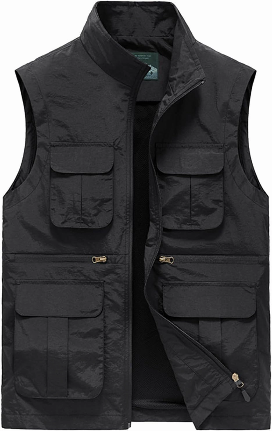 Men's Fall Utility Vest Multi Pockets Sleeveless Jacket Lightweight Outdoor Work Cargo Vest for Fishing Travel Photo