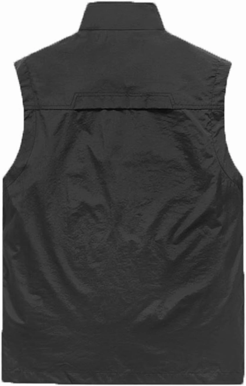 Men's Fall Utility Vest Multi Pockets Sleeveless Jacket Lightweight Outdoor Work Cargo Vest for Fishing Travel Photo