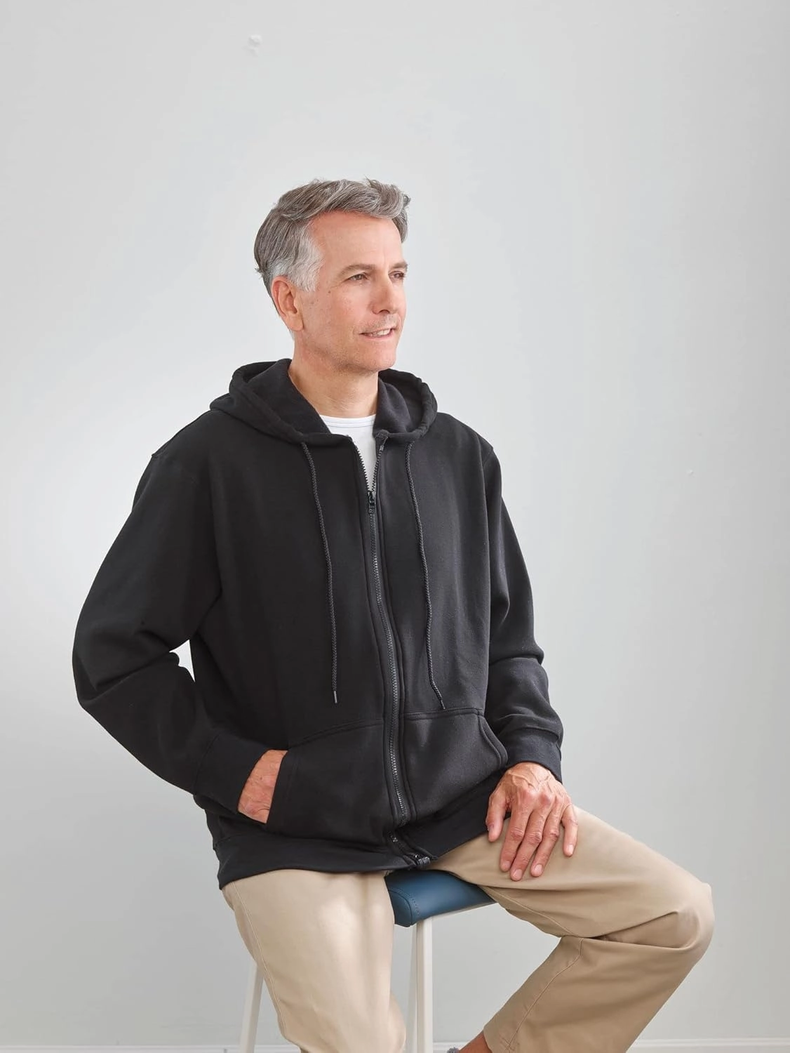 Men’s Magnetic Zipper Adaptive Hoodie with Pockets