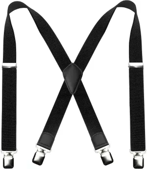 Mens Suspender with Very Strong Metal Clips 3.8cm Wide Heavy Duty Suspender